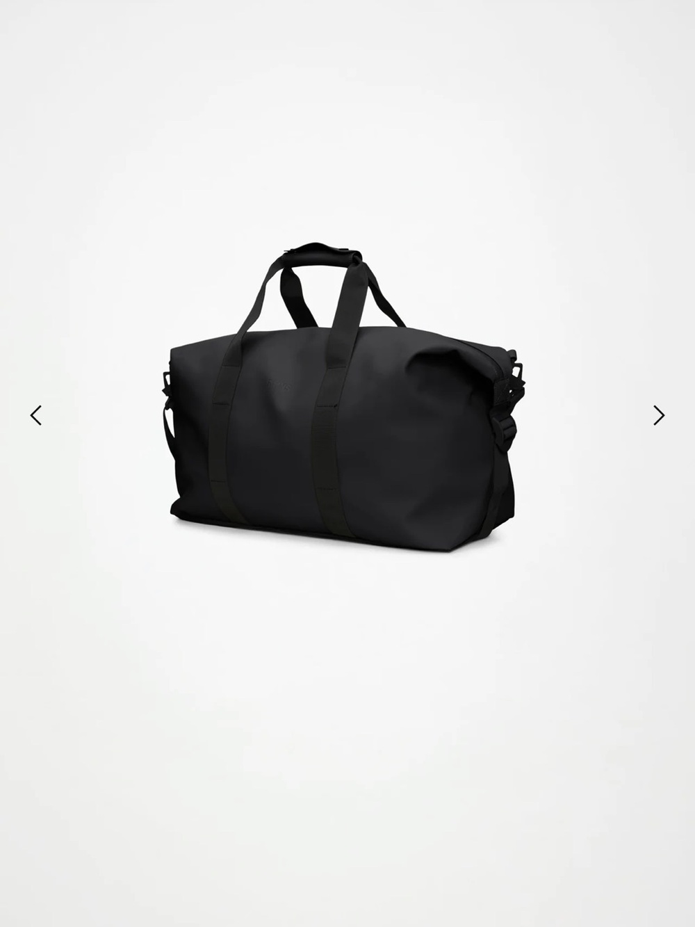 RAINS Weekender Bag W3 Black Waterproof Travel Duffel Bag NWT